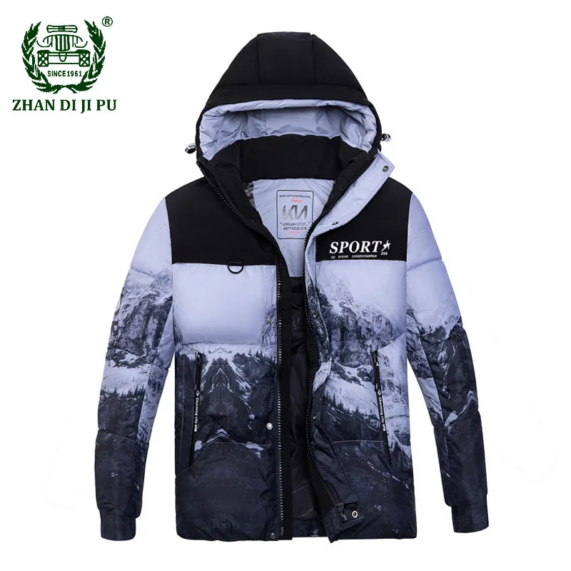 Men's Winter Cotton-Padded Warm Hooded Parkas Tide Brand Snow Mountain Print Couples Jacket Casual Loose Multi-pocket Down Coats
Men's Winter Cotton-Padded Warm Hooded Parkas Tide Brand Snow Mountain Print Couples Jacket Casual Loose Multi-pocket Down Coats