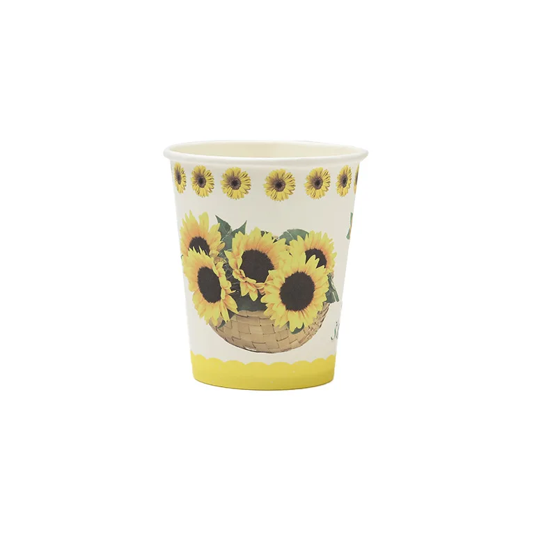 Sunflower Theme Birthday Party Tableware Sunflower Pull Flag Flag Decoration Supplies Children's Paper Plates Paper Cups
Sunflower Theme Birthday Party Tableware Sunflower Pull Flag Flag Decoration Supplies Children's Paper Plates Paper Cups