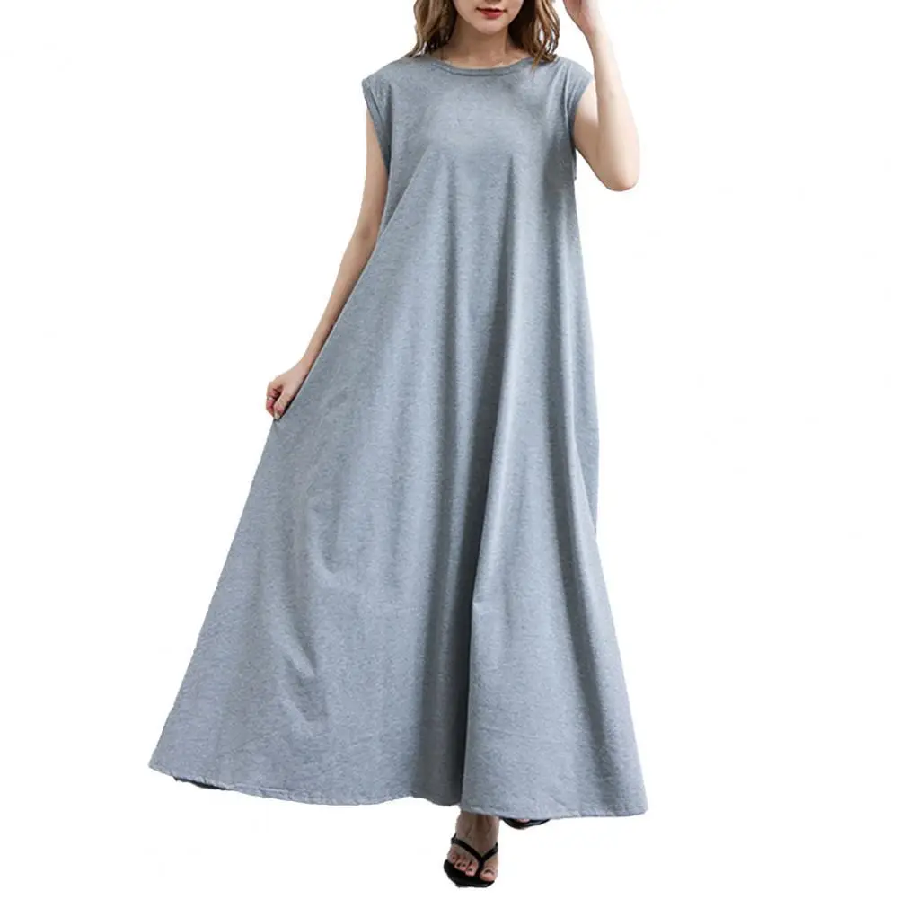 Boho Long Dress Breathable O-neck Women Outfits Sleeveless Long Maxi Dress for Travel
Boho Long Dress Breathable O-neck Women Outfits Sleeveless Long Maxi Dress for Travel