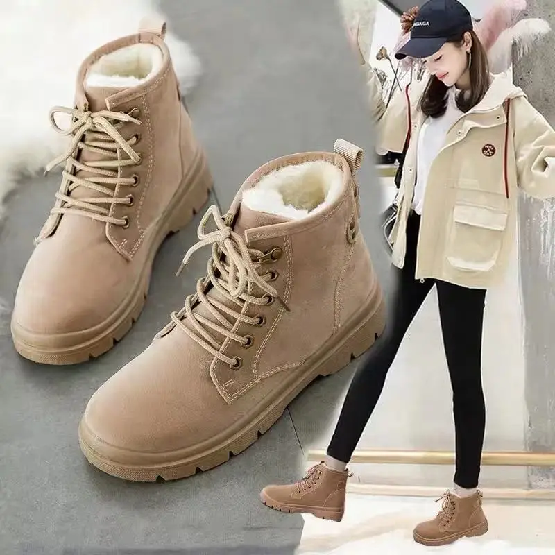 Autumn and winter new Martin boots and shoes, Korean popular wild cotton shoes, net red fashion plus velvet snow boots
Autumn and winter new Martin boots and shoes, Korean popular wild cotton shoes, net red fashion plus velvet snow boots