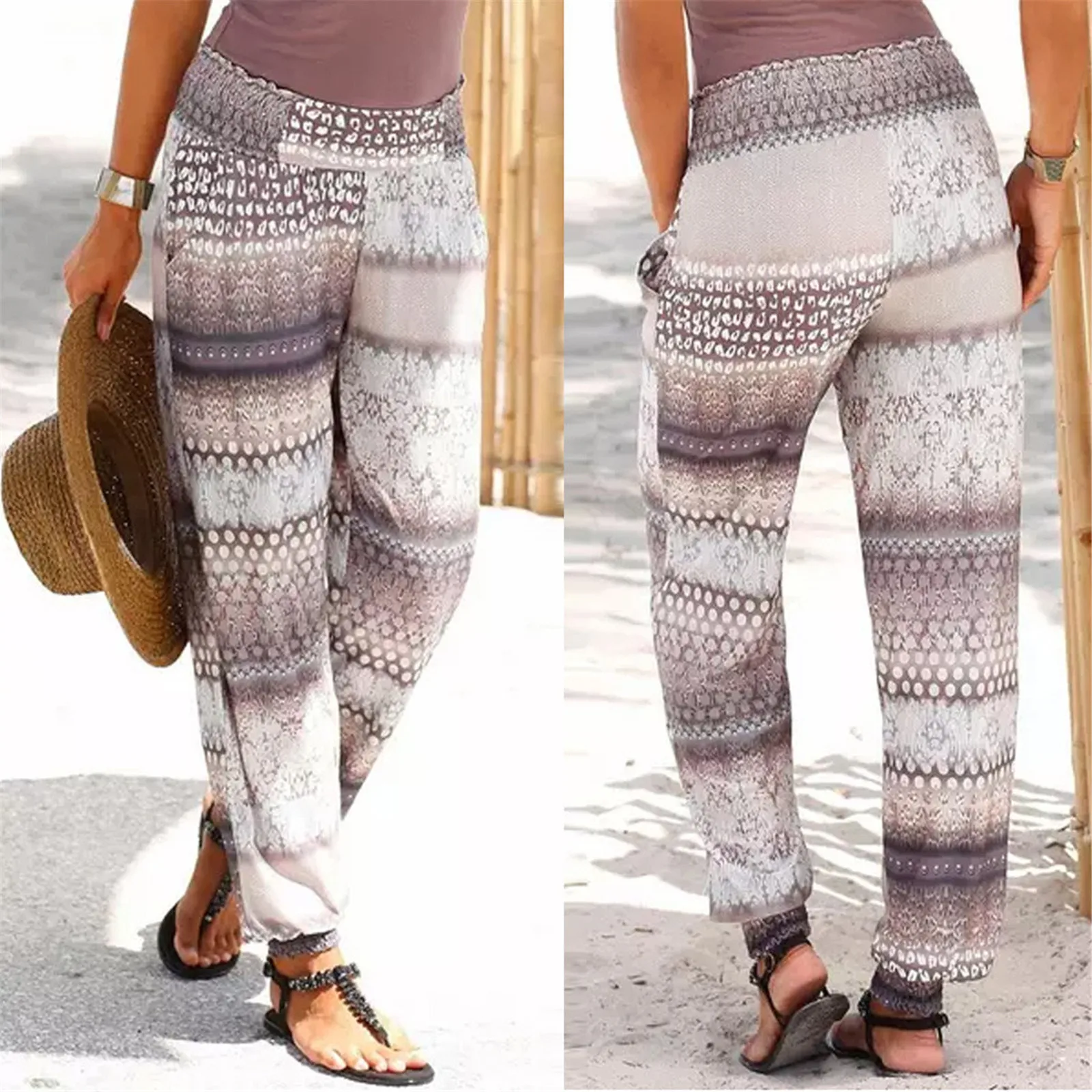 Women Pants New Baggy Pocket Pants Boho Style Floral Hippie Wide Leg Gypsy Palazzo Casual Trousers Ladies Bell-bottomed Trousers
Women Pants New Baggy Pocket Pants Boho Style Floral Hippie Wide Leg Gypsy Palazzo Casual Trousers Ladies Bell-bottomed Trousers