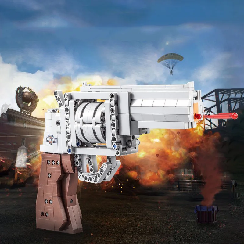 475pcs DIY Toy Revolver Gun Model Building Blocks Assembly Toys For Boy Game Can Fire Bullets (Include 5 Bullets) 
475pcs DIY Toy Revolver Gun Model Building Blocks Assembly Toys For Boy Game Can Fire Bullets (Include 5 Bullets)
