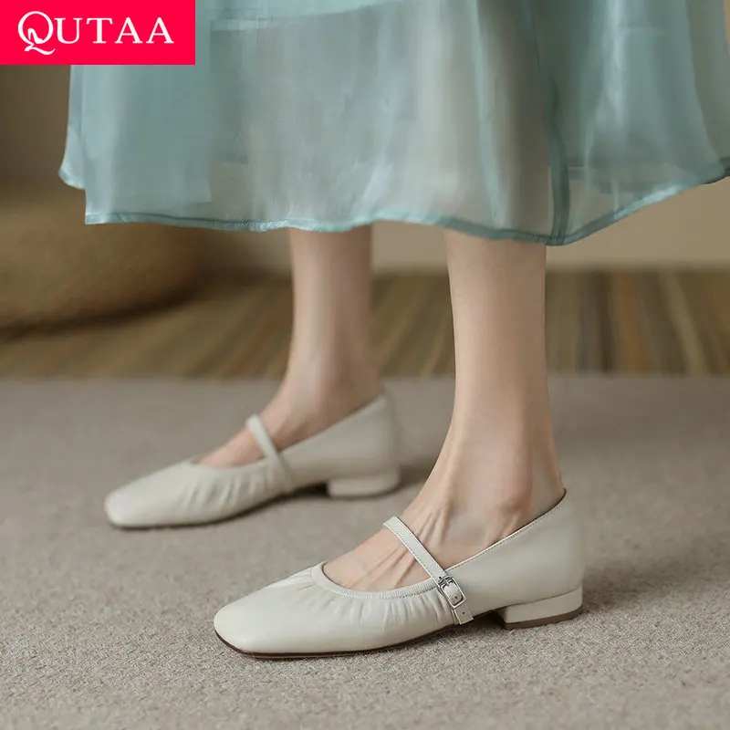 QUTAA/Коллекция 2022 года; Сезон весна-лето; Женские туфли-лодочки из натуральной кожи; Женские туфли Mary jane с квадратным носком; Модные туфли на н...
QUTAA/Коллекция 2022 года; Сезон весна-лето; Женские туфли-лодочки из натуральной кожи; Женские туфли Mary jane с квадратным носком; Модные туфли на н...