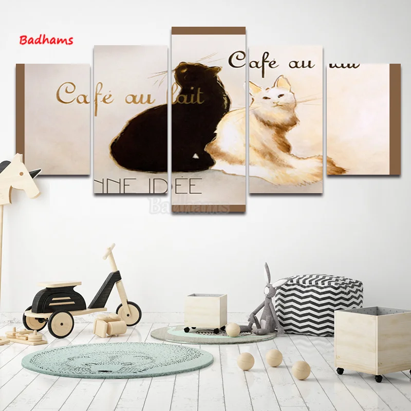 Canvas Painting Decoration Frameless Painting Living Room Pentagram Black and White Double Cat Painting Bedroom Painting
Canvas Painting Decoration Frameless Painting Living Room Pentagram Black and White Double Cat Painting Bedroom Painting