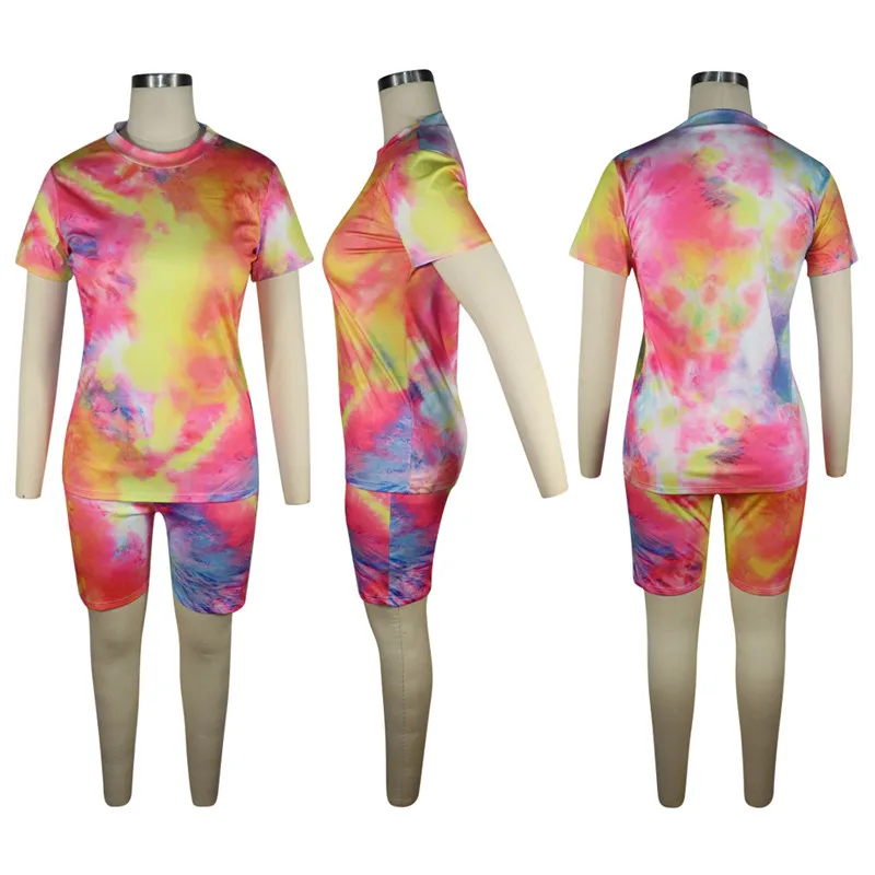 ANJAMANOR Tie Dye Print Two Piece Set Women Clothes Biker Shorts Plus Size Summer Outfits Sport Matching Women Sets D41-AE26
ANJAMANOR Tie Dye Print Two Piece Set Women Clothes Biker Shorts Plus Size Summer Outfits Sport Matching Women Sets D41-AE26