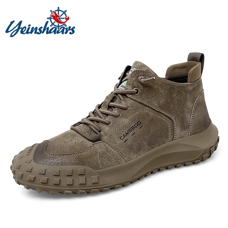 YEINSHAARS Genuine Leather Men Shoes Work Outdoor Trail Anti-skid Footwear Men Sneakers Autumn High Top Daddy Shoes Toe Protect
YEINSHAARS Genuine Leather Men Shoes Work Outdoor Trail Anti-skid Footwear Men Sneakers Autumn High Top Daddy Shoes Toe Protect