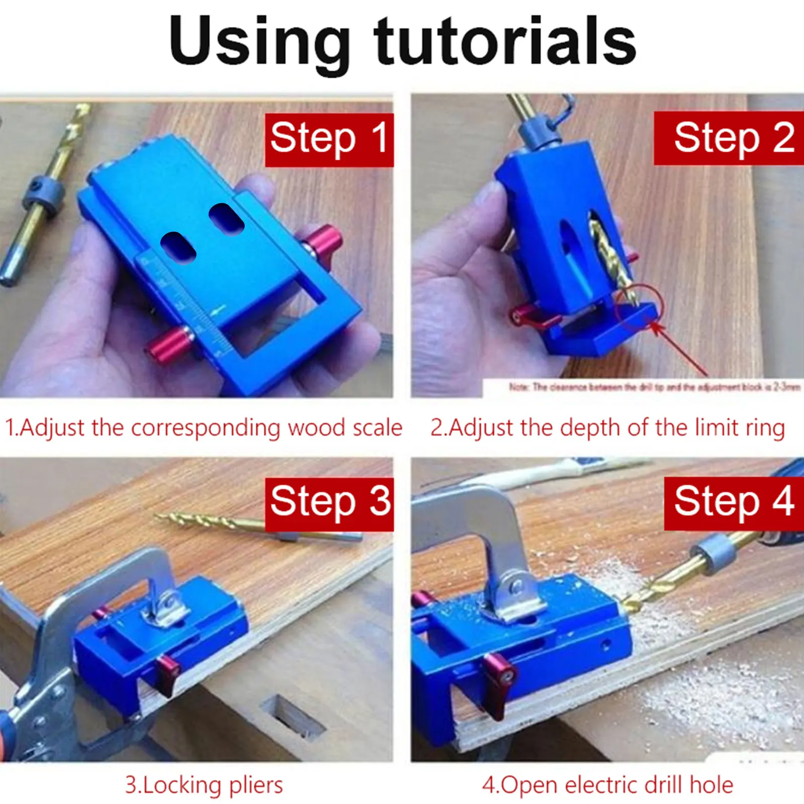 Wood Drill Pocket Hole Jig Kit System for Wood Working & Joinery and Step Drill Bit & Accessories Wood Work Tool PH2 Screwdriver
Wood Drill Pocket Hole Jig Kit System for Wood Working & Joinery and Step Drill Bit & Accessories Wood Work Tool PH2 Screwdriver