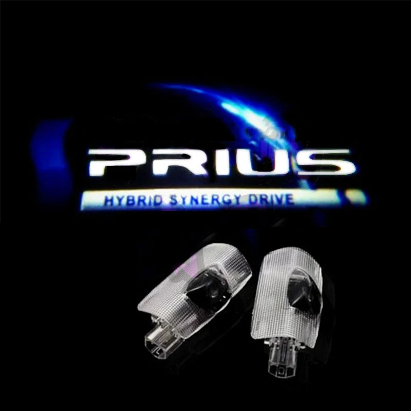 2 шт. светодиодные приветственные лампы для Toyota Prius проектор логотипа боковой