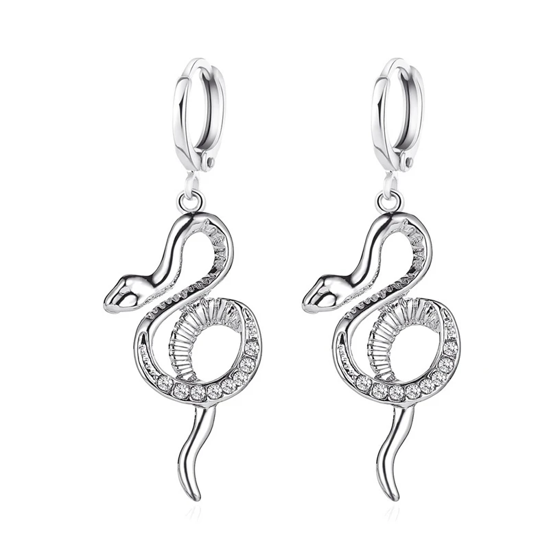 Snake Rhinestone Earrings Vintage Punk Style Female Cool Individual Shiny Inlaid Animals 4.7*1.7CM Jewelry Ears Accessories
Snake Rhinestone Earrings Vintage Punk Style Female Cool Individual Shiny Inlaid Animals 4.7*1.7CM Jewelry Ears Accessories