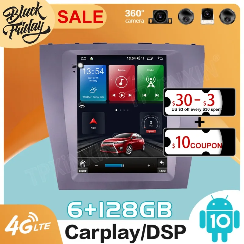 Android 10.0 6G+128GB Tesla Style For Toyota Camry 2006 Car GPS Navigation Carplay Auto Radio Stereo Multimedia Player Head Unit
Android 10.0 6G+128GB Tesla Style For Toyota Camry 2006 Car GPS Navigation Carplay Auto Radio Stereo Multimedia Player Head Unit