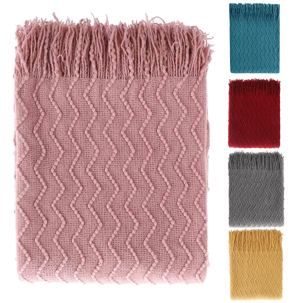 Throw Blanket Knitted Wave Textured Couch Sofa Blanket with Fringe Hypoallergenic Lightweight All-Season Cozy 5 Style 130x150cm
Throw Blanket Knitted Wave Textured Couch Sofa Blanket with Fringe Hypoallergenic Lightweight All-Season Cozy 5 Style 130x150cm