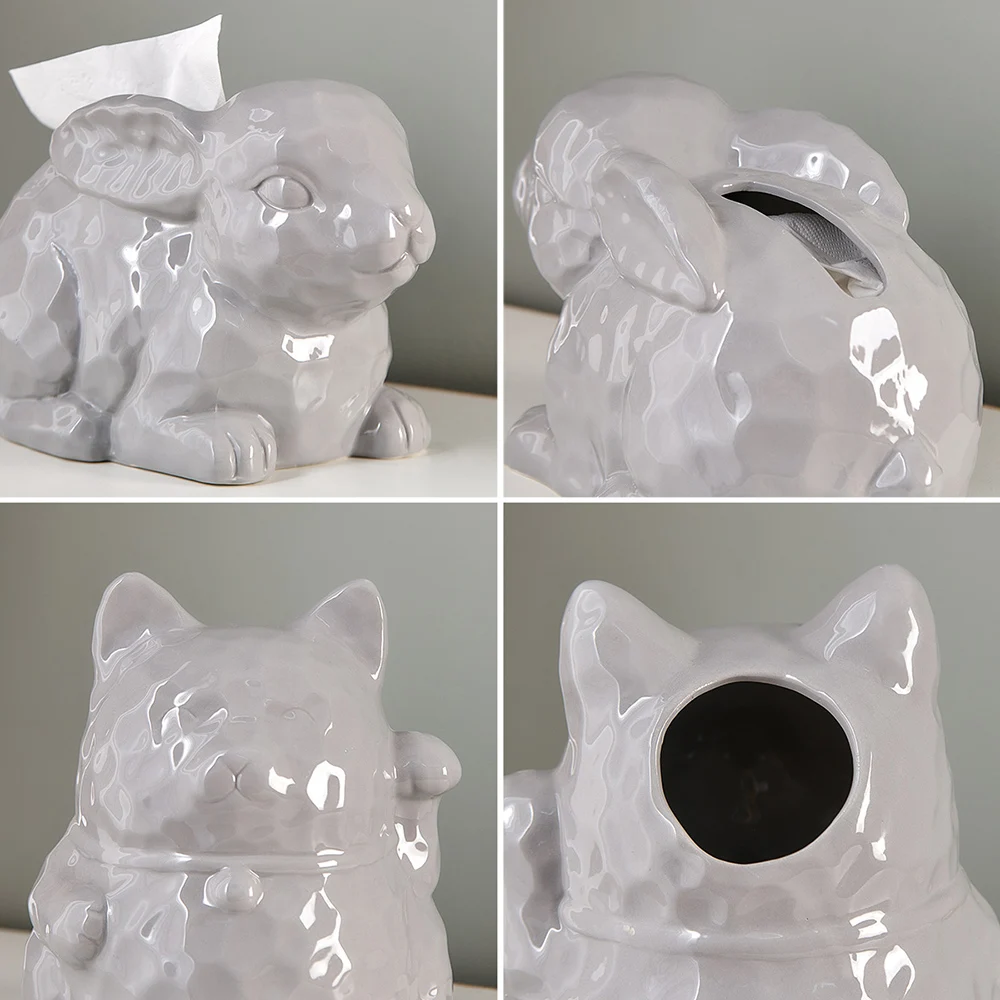 Modern Cute Ceramic Cat Shape Tissue Box Napkin Paper Holder on The Table Nordic Desk Organizer Home Office Storage Accessories
Modern Cute Ceramic Cat Shape Tissue Box Napkin Paper Holder on The Table Nordic Desk Organizer Home Office Storage Accessories