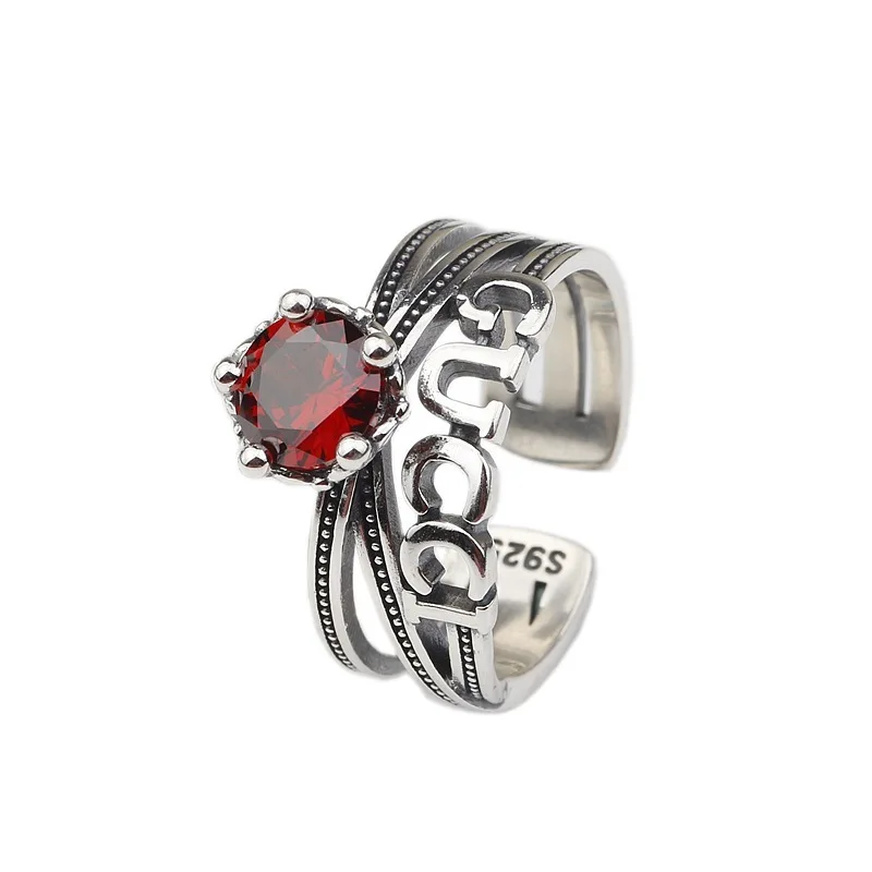 silver product s925 pure silver ring opening letters gem-set han edition style restoring ancient ways ring female model
silver product s925 pure silver ring opening letters gem-set han edition style restoring ancient ways ring female model