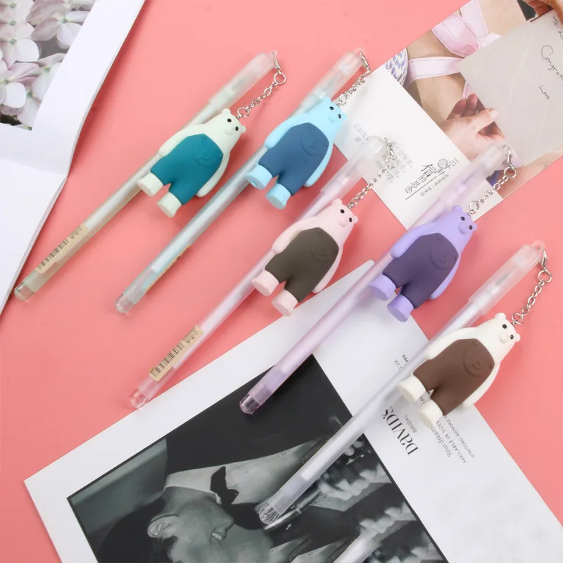 20 pcs/lot Creative Bear Pendant Gel Pen Cute 0.5mm black Ink Signature Pens Promotional Gift Office School Supplies
20 pcs/lot Creative Bear Pendant Gel Pen Cute 0.5mm black Ink Signature Pens Promotional Gift Office School Supplies