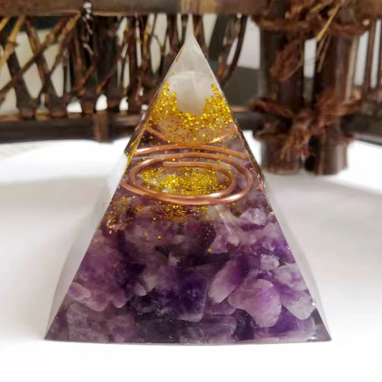 Creative Tiger Eye Crystal Sphere & Obsidian Quartz Orgone Pyramid 60mm Reiki Energy Pyramids Chakra Decoration
Creative Tiger Eye Crystal Sphere & Obsidian Quartz Orgone Pyramid 60mm Reiki Energy Pyramids Chakra Decoration