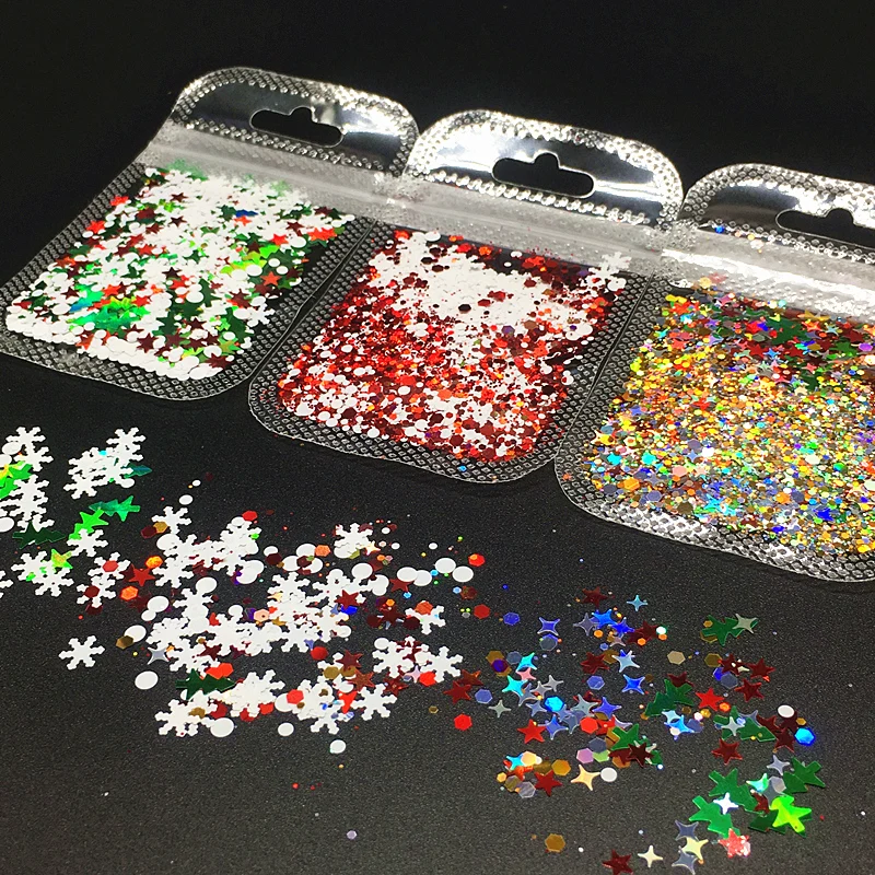 2 bags Christmas Nail Decorations Holographic Charms Design Snowflakes Shape Accessories Winter Manicure Xmas Tree Laser Sequins
2 bags Christmas Nail Decorations Holographic Charms Design Snowflakes Shape Accessories Winter Manicure Xmas Tree Laser Sequins