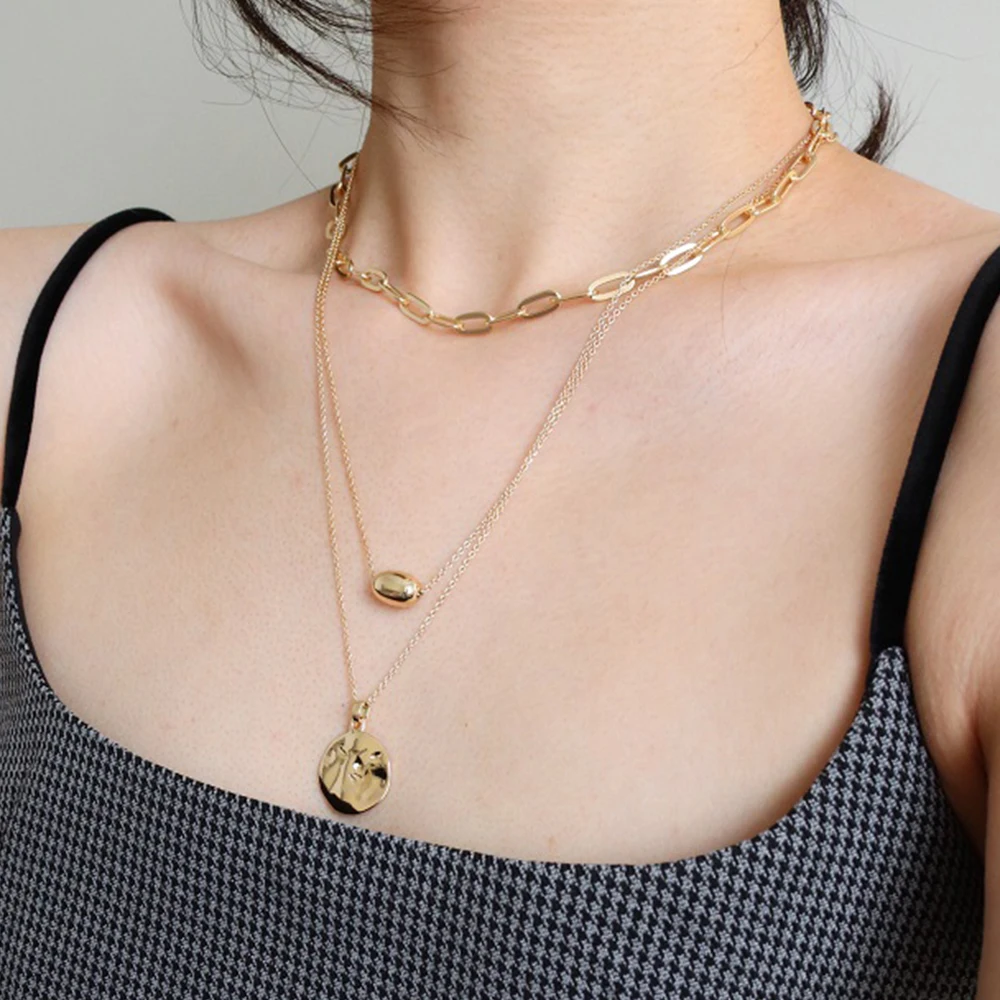 Punk Layered Pendant Thick Chain Necklace for Women Gothic Vintage Gold Chain Collar Necklace 2021 Fashion Metal Jewelry
Punk Layered Pendant Thick Chain Necklace for Women Gothic Vintage Gold Chain Collar Necklace 2021 Fashion Metal Jewelry