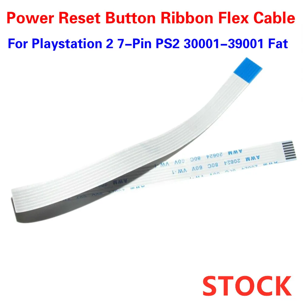 

Power Reset Button Ribbon Flex Cable For Playstation 2 7-Pin PS2 30001-39001 Fat