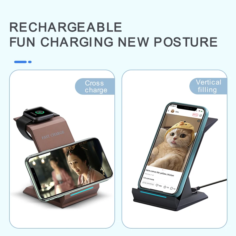 Three-in-one Wireless Charger is Suitable For iphone 12/Pro/Mini/ Promax Mobile Phone Watch Headset Vertical Wireless Charger
Three-in-one Wireless Charger is Suitable For iphone 12/Pro/Mini/ Promax Mobile Phone Watch Headset Vertical Wireless Charger