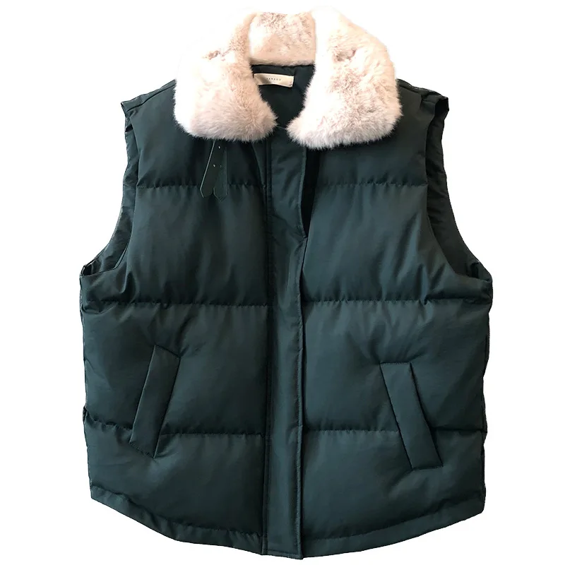 Fur Collar Loose Down Cotton Shoulder Vest Jacket Female 2021 Winter New Korean Down Cotton Waistcoat Women's
Fur Collar Loose Down Cotton Shoulder Vest Jacket Female 2021 Winter New Korean Down Cotton Waistcoat Women's