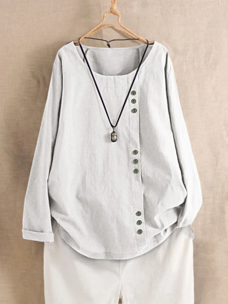 2021 autumn new national style solid color round neck long sleeve top bottom loose cotton hemp medium length T-shirt fashion
2021 autumn new national style solid color round neck long sleeve top bottom loose cotton hemp medium length T-shirt fashion