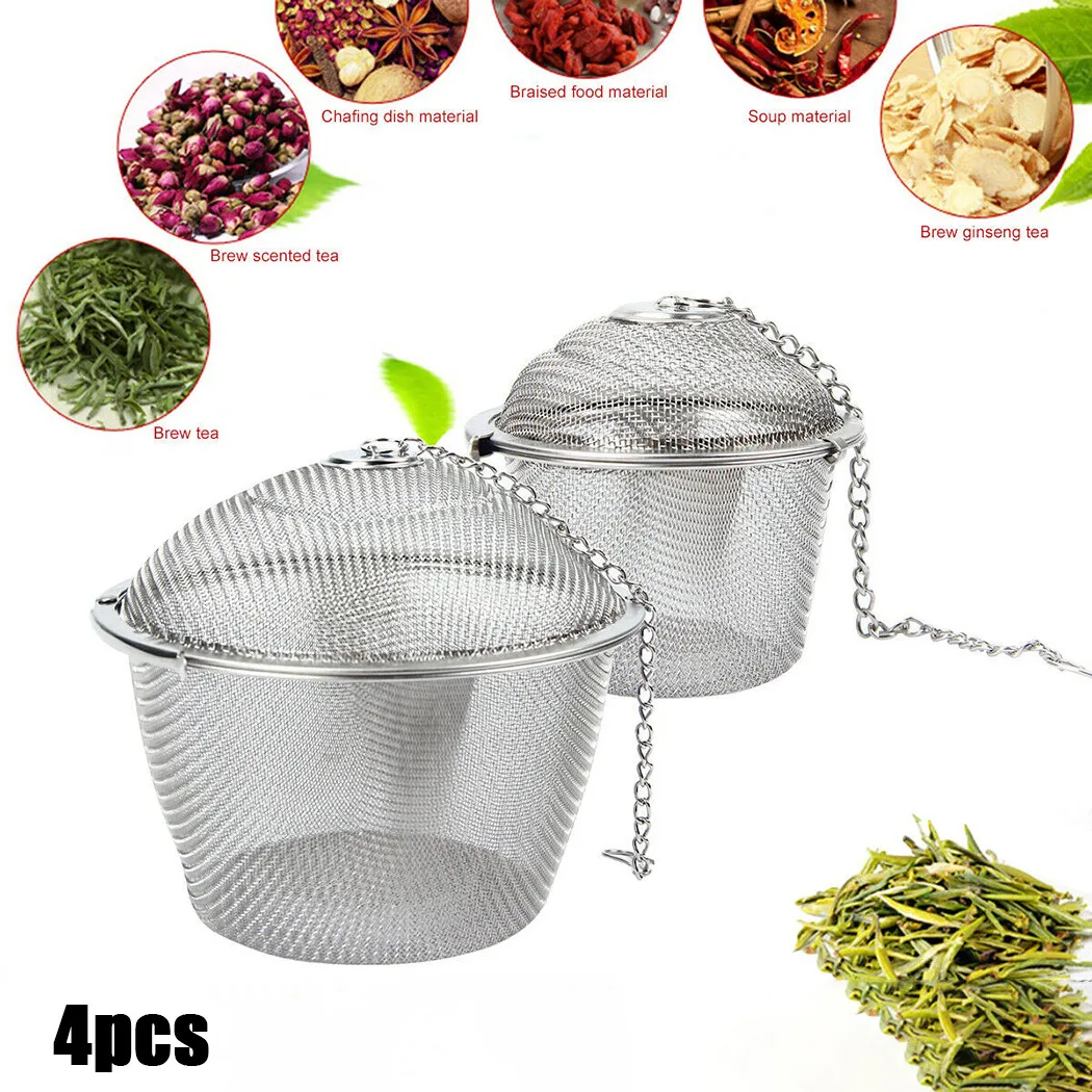 4PC Stainless Steel Tea Infuser Teapot Tray Spice Tea Strainer Herbal Filter Teaware Accessories Kitchen Tools tea infuser Tea
4PC Stainless Steel Tea Infuser Teapot Tray Spice Tea Strainer Herbal Filter Teaware Accessories Kitchen Tools tea infuser Tea