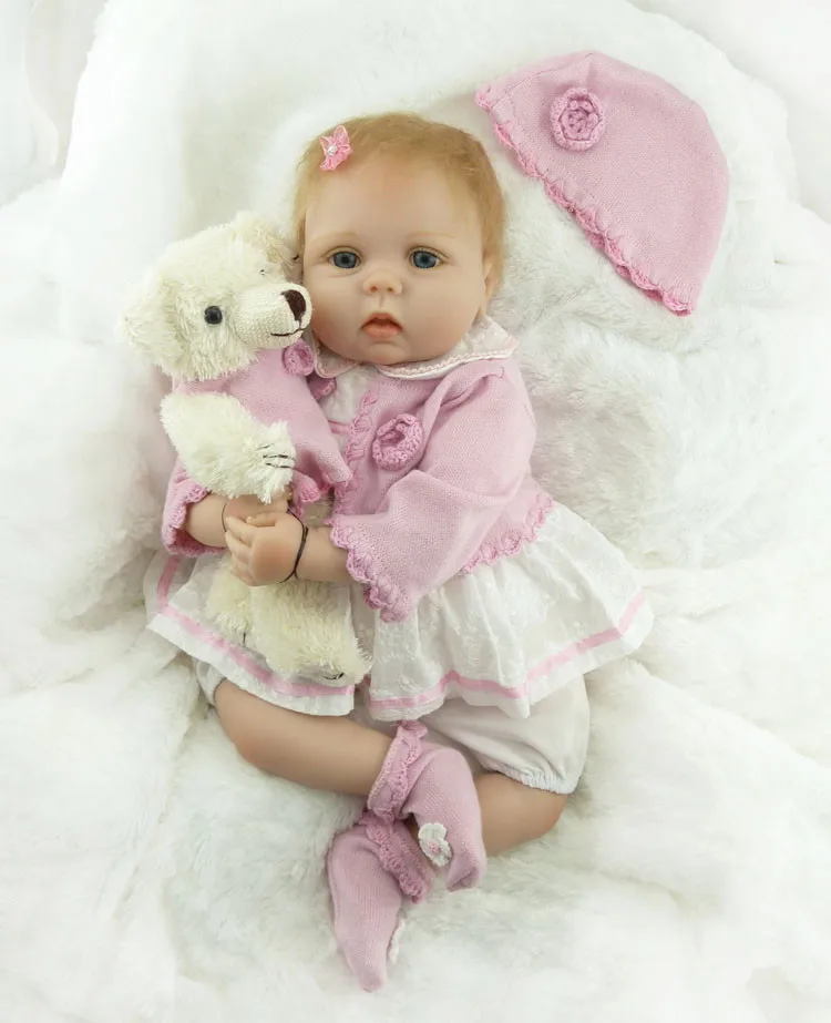 NPK 22 inch Soft Silicone Baby Reborn Doll Newborn bebe gir in 22inch Pink knitted sweater Children Birthday Xmas Gift
NPK 22 inch Soft Silicone Baby Reborn Doll Newborn bebe gir in 22inch Pink knitted sweater Children Birthday Xmas Gift