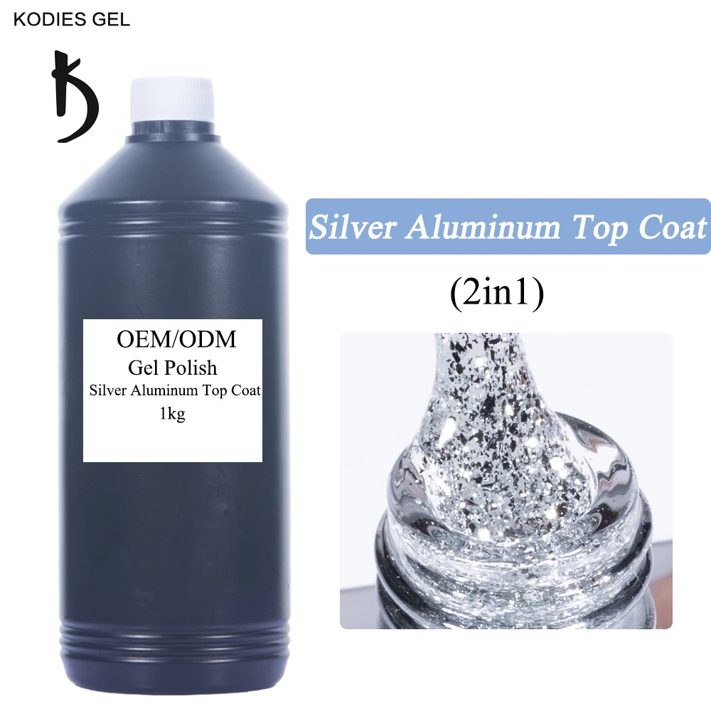 KODIES GEL 1000g Silver Glitter Top Coat Manicure UV Gel Nail Polish Paillettes Diamond Shine Topcoat for Nail Salon Nails Store
KODIES GEL 1000g Silver Glitter Top Coat Manicure UV Gel Nail Polish Paillettes Diamond Shine Topcoat for Nail Salon Nails Store