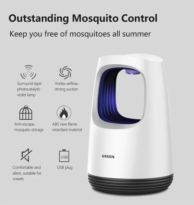 USB Mosquito Repellent Lamp Indoor Mute Mosquito Killer Lamp Fly UV Lamps Insect Killer Light Insect Trap Living room Bedroom
USB Mosquito Repellent Lamp Indoor Mute Mosquito Killer Lamp Fly UV Lamps Insect Killer Light Insect Trap Living room Bedroom