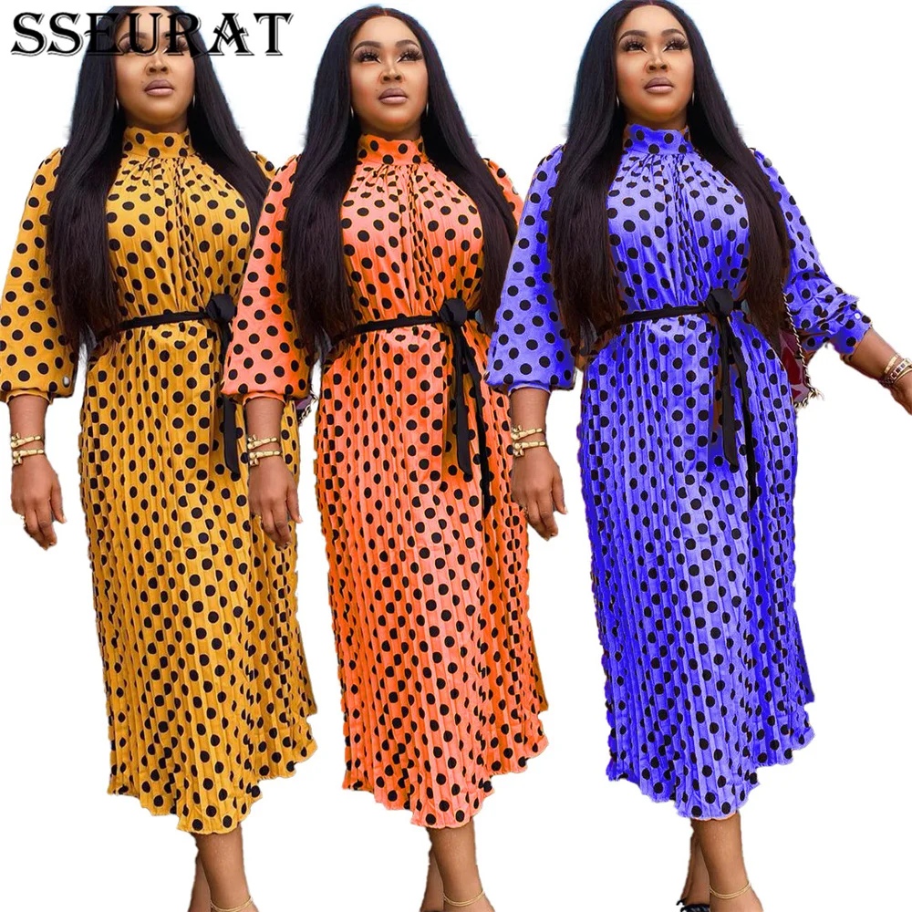 SSEURAT African Dresses For Women Dots Print Pleated Dress 2021 African Clothes Plus Size Africa Clothing Robe Dress
SSEURAT African Dresses For Women Dots Print Pleated Dress 2021 African Clothes Plus Size Africa Clothing Robe Dress