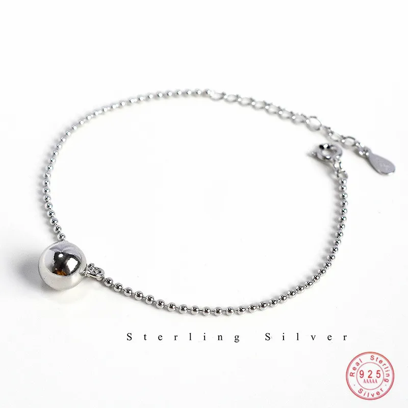 925 Sterling Silver Fashion Simple Round Bead Pendant Bracelet Women Korean Version Sweet Student Girlfriend Jewelry Accessories
925 Sterling Silver Fashion Simple Round Bead Pendant Bracelet Women Korean Version Sweet Student Girlfriend Jewelry Accessories