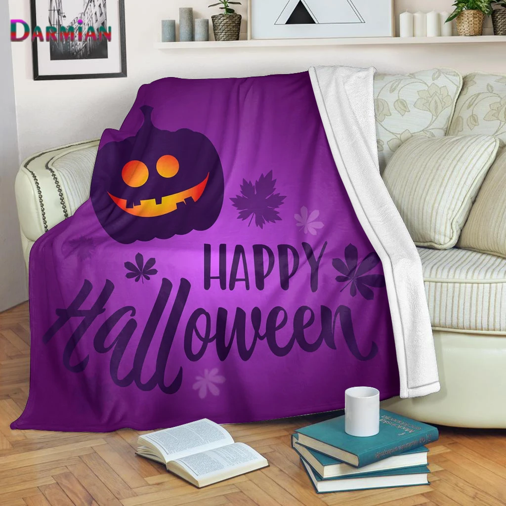 

Модные весенне-осенние диванные одеяла DARMIAN, счастливое Флисовое одеяло для кровати, кушетки, украшение детской комнаты
