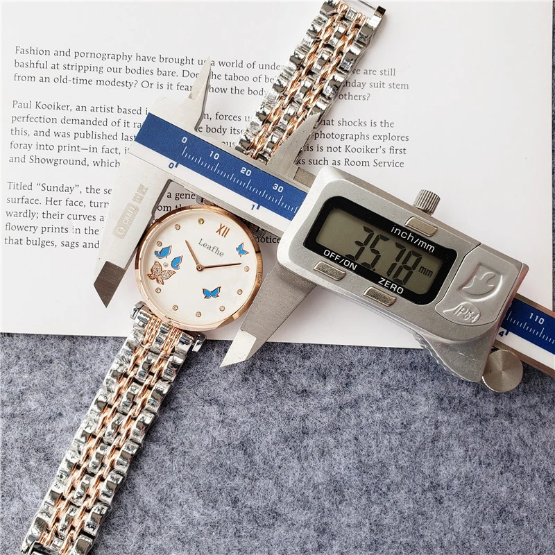 Fashion women's watches diamond butterfly print rose gold stainless steel ladies watch Clock first choice for holiday gifts
Fashion women's watches diamond butterfly print rose gold stainless steel ladies watch Clock first choice for holiday gifts