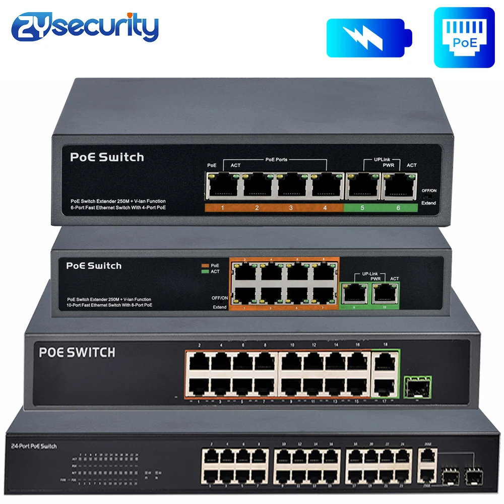 Коммутатор PoE с 24 портами, 4, 8, 16, гигабитный 48 В, IEEE 802,3 af/at, сетевой Ethernet беспроводной коммутатор AP с питанием 250 м для IP-камер PoE
Коммутатор PoE с 24 портами, 4, 8, 16, гигабитный 48 В, IEEE 802,3 af/at, сетевой Ethernet беспроводной коммутатор AP с питанием 250 м для IP-камер PoE