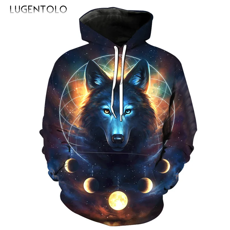 Men Sweatshirt Spring Casual Hooded Tops Star Wolf 3D Digital Print Long Sleeve O-neck Plus Szie Loose Men's Hoodies Lugentolo
Men Sweatshirt Spring Casual Hooded Tops Star Wolf 3D Digital Print Long Sleeve O-neck Plus Szie Loose Men's Hoodies Lugentolo