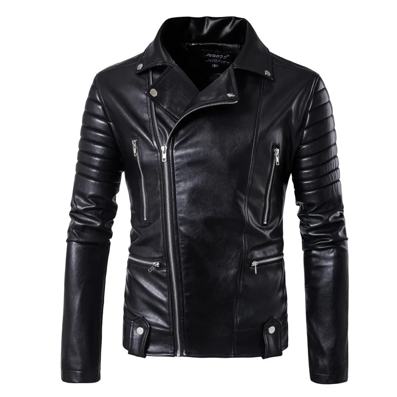 New Fashion Men's Motorcycle Leather Jacket Male Multi-zipper Black Leather Jacket Male Oversize Windbreak Handsome Leather Coat
New Fashion Men's Motorcycle Leather Jacket Male Multi-zipper Black Leather Jacket Male Oversize Windbreak Handsome Leather Coat