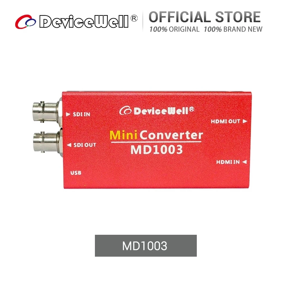 Компактный конвертер DeviceWell MD1003, двунаправленный уровень передачи SDI/HDMI-совместим с блоком питания и переходником 1080P60
Компактный конвертер DeviceWell MD1003, двунаправленный уровень передачи SDI/HDMI-совместим с блоком питания и переходником 1080P60