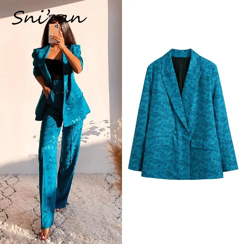 Blue Jacquard Floral Women Jacket Vintage Casual Office Ladies Blazer Women Coat Outwear Veste Femme Abrigo Mujer 2021 Za New
Blue Jacquard Floral Women Jacket Vintage Casual Office Ladies Blazer Women Coat Outwear Veste Femme Abrigo Mujer 2021 Za New