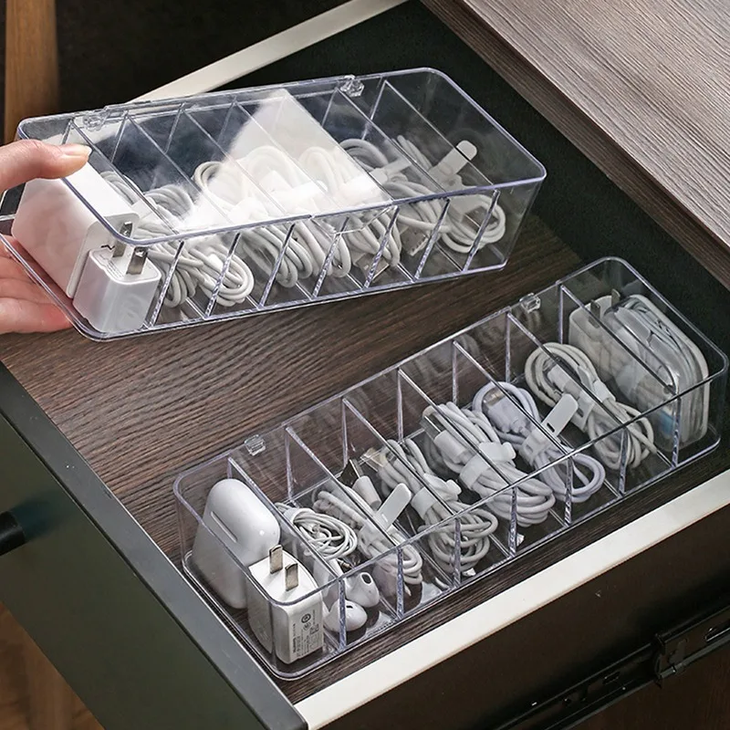 Multi-Grid Data Cable Storage Box Dustproof Power Strip Wire Case Plastic Charger Wire Management Box Network Line Storage Bin
Multi-Grid Data Cable Storage Box Dustproof Power Strip Wire Case Plastic Charger Wire Management Box Network Line Storage Bin