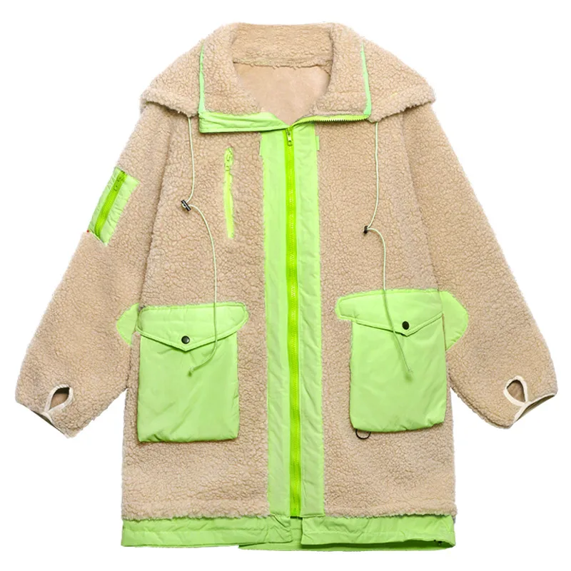 XUXI Lambs Wool Coat Women Winter Mid-Long Thickened Fashion Hooded Autumn Winter 2020 Versatile Cashmere Casual FZ3412
XUXI Lambs Wool Coat Women Winter Mid-Long Thickened Fashion Hooded Autumn Winter 2020 Versatile Cashmere Casual FZ3412