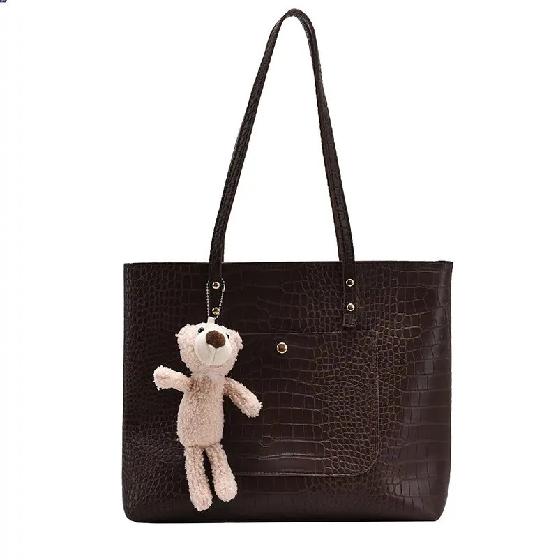 

Женская сумка, Новинка лета 2020, сумка через плечо на одно плечо, модная сумка-тоут с подвеской в виде медведя