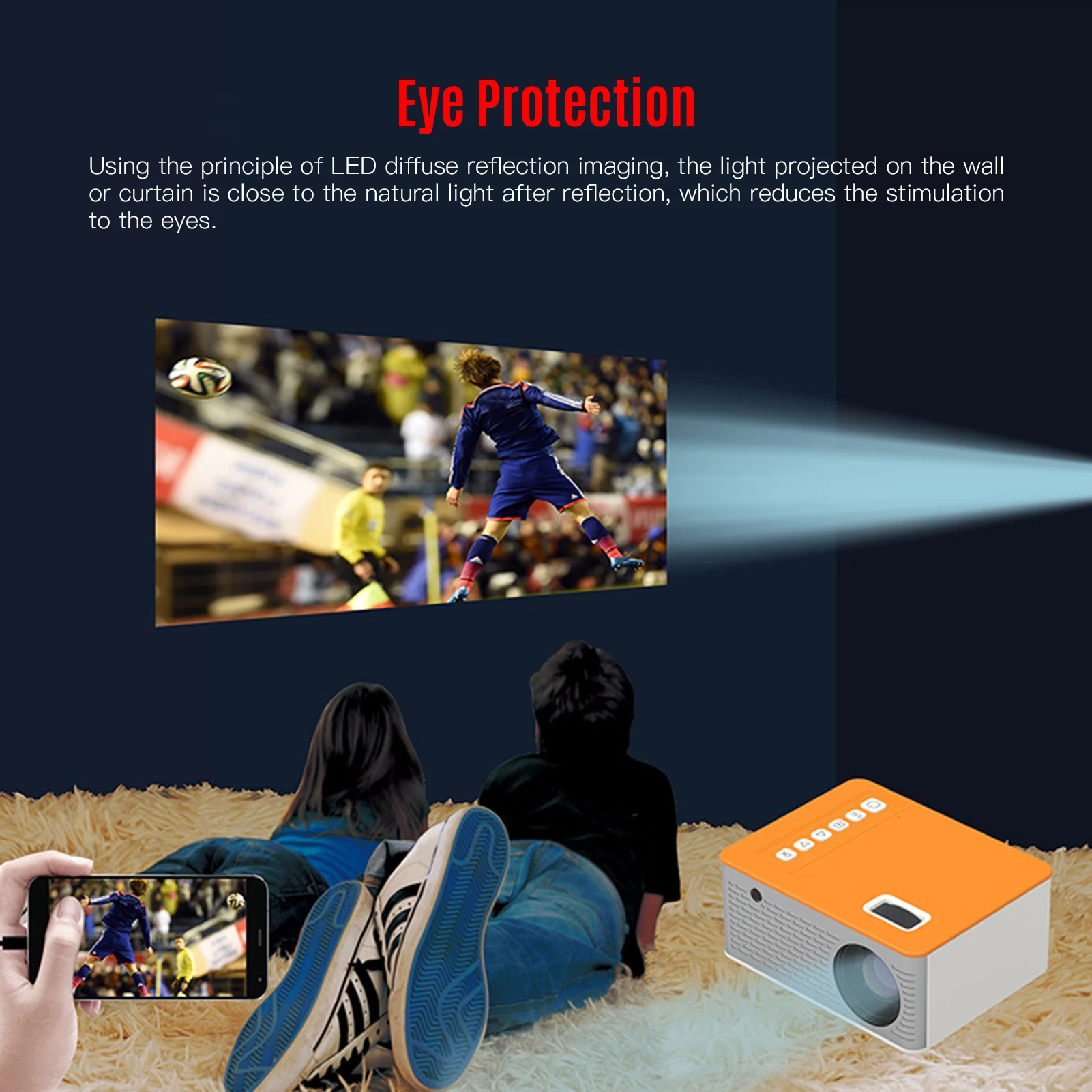 Mini Portable Video Projector LED Movie Projector Home Theater 1080P Supported 110Inch Display with USB TF AV Input For Children 
Mini Portable Video Projector LED Movie Projector Home Theater 1080P Supported 110Inch Display with USB TF AV Input For Children