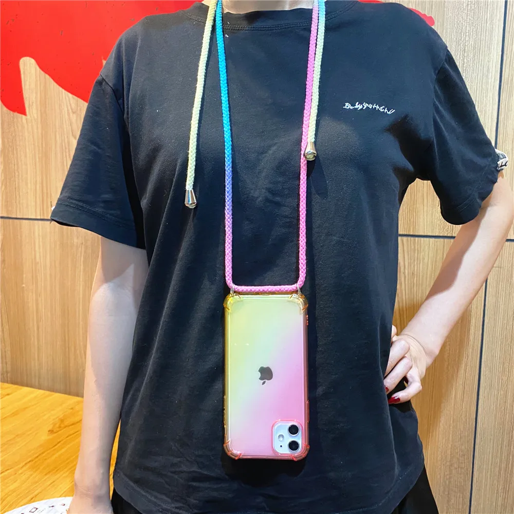 Necklace Lanyard Rainbow Gradient Phone Case For OPPO Reno 4 pro 2 3 2Z 2F Z A9 F11 A57 A12 A71 A7X R17 A5 Soft Airbag Back Cove
Necklace Lanyard Rainbow Gradient Phone Case For OPPO Reno 4 pro 2 3 2Z 2F Z A9 F11 A57 A12 A71 A7X R17 A5 Soft Airbag Back Cove