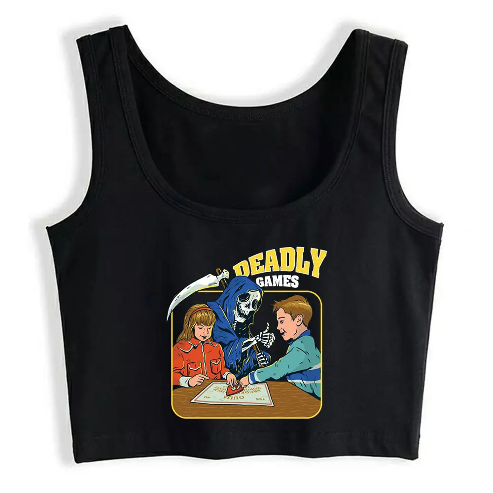 Boho Crop Top Deadly Games Parody Kawaii Inscriptions Sleeveless Womens Tops blusas mujer de moda 2021 verano Gym Tank Top Women
Boho Crop Top Deadly Games Parody Kawaii Inscriptions Sleeveless Womens Tops blusas mujer de moda 2021 verano Gym Tank Top Women