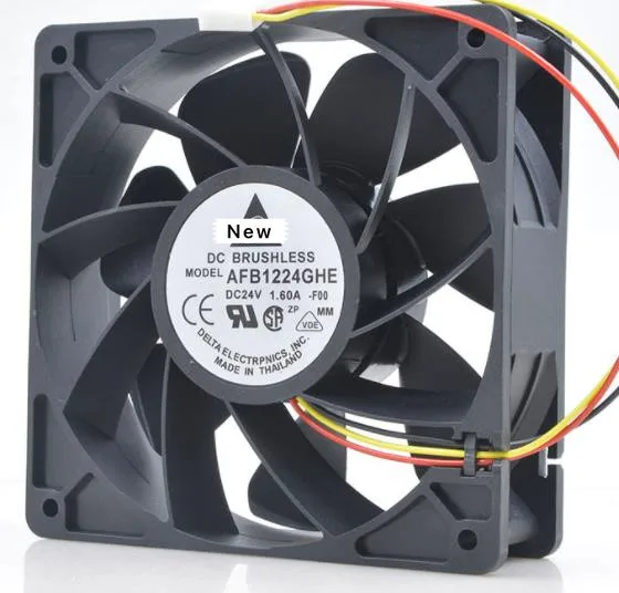 For Delta AFB1224GHE DC 24V 1.60A 120X120X38mm Server Cooling Fan
For Delta AFB1224GHE DC 24V 1.60A 120X120X38mm Server Cooling Fan