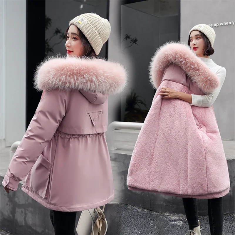 Winter Jacket Women Fur Liner Hooded Short Parkas Warm Slim Winter Coat Women Puffer Jacket Cotton Padded Outwear
Winter Jacket Women Fur Liner Hooded Short Parkas Warm Slim Winter Coat Women Puffer Jacket Cotton Padded Outwear