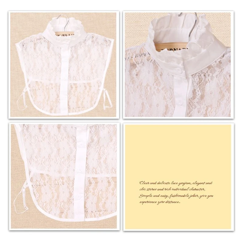 Women Fashion Pure Color Choker Necklace Lace Detachable Lapel Shirt Tops Fake False Collar
Women Fashion Pure Color Choker Necklace Lace Detachable Lapel Shirt Tops Fake False Collar