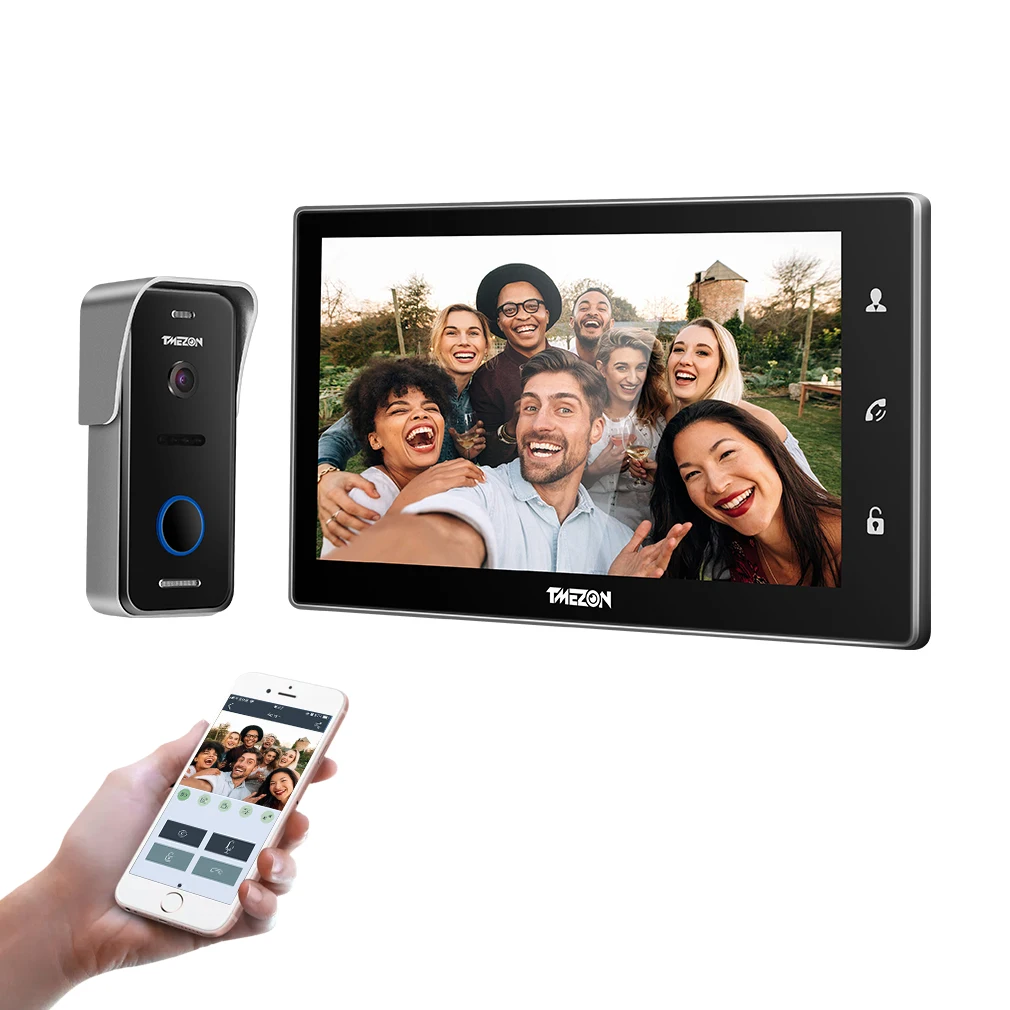 10 Inch Wireless Wifi Smart IP Video Doorbell Intercom System ,1xTouch Screen Monitor with 1x720P Wired Door Phone Camera
10 Inch Wireless Wifi Smart IP Video Doorbell Intercom System ,1xTouch Screen Monitor with 1x720P Wired Door Phone Camera