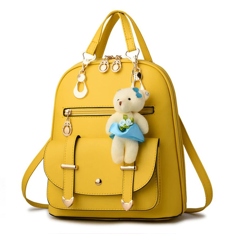 2019 Cartoon Bear Backpack Female School Bags For Girls Daypack For Women Bag Travel Shoulder Bag sac a main PU Leather Backpack
2019 Cartoon Bear Backpack Female School Bags For Girls Daypack For Women Bag Travel Shoulder Bag sac a main PU Leather Backpack
