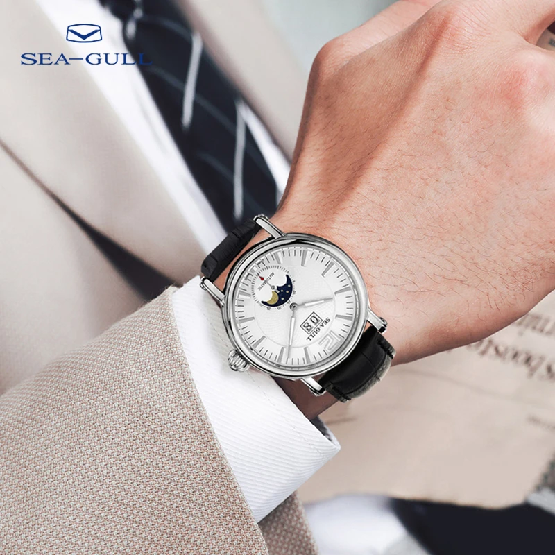 Seagull Watch Multifunctional Moon Phase Watch Men's Automatic Mechanical Watch Belt Calendar Waterproof Watch M308S
Seagull Watch Multifunctional Moon Phase Watch Men's Automatic Mechanical Watch Belt Calendar Waterproof Watch M308S